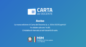 Carta Del Docente Ministero Il Servizio Sar Attivo Dal Ottobre